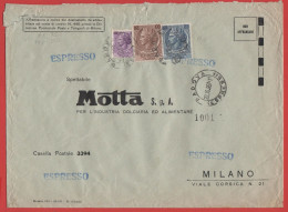 ITALIA - Storia Postale Repubblica - 1957 - 200 Antica Moneta Siracusana + 25 Antica Moneta Siracusana + 100 Antica Mone - 1946-60: Marcophilie