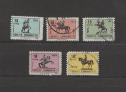 Turquie - Lot De 5 Timbres Statue Equestre Anée 1968 Mi 2114 - Mi 2113 - Année 1967 Mi 2069 - 2077 - 2032 - Used Stamps