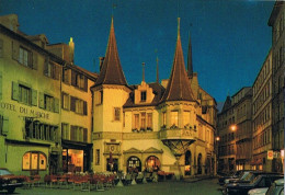 CPM..SUISSE..NEUCHATEL..LES HALLES..HOTEL DU MARCHE.. - Neuchâtel