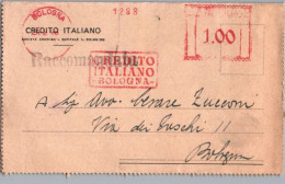 ITALIA 1946   -   Annullo Meccanico Rosso (EMA) Credito Italiano Bologna - Frankeermachines (EMA)