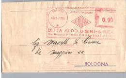 ITALIA 1940   -   Annullo Meccanico Rosso (EMA)   La Fondiaria Ditta Aldo Bisini  A.b.e.c Bologna - Frankeermachines (EMA)