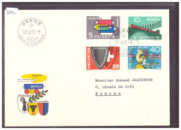 FDC - SERIE 1957 SUR LETTRE PREMIER JOUR - FDC