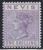 1890 NEVIS - SG N° 34 1 Sh. Violetto Pallido MLH/* - Altri & Non Classificati