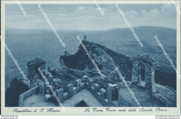 Ba17 Cartolina Repubblica Di San Marino La Terza Torre Vista Dalla Seconda Torre - San Marino