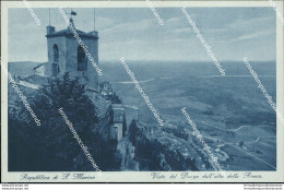 Ba16 Cartolina Repubblica Di San Marino Vista Dal Borgo Dall'alto Della Rocca - San Marino