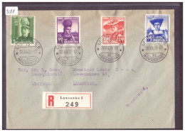 SERIE PRO JUVENTUTE 1939 SUR LETTRE RECOMMANDEE - Covers & Documents