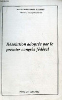 Résolution Adoptée Par Le Premier Congrès Fédéral. - Parti Communiste Tunisien - 1982 - Aardrijkskunde