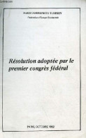 Résolution Adoptée Par Le Premier Congrès Fédéral. - Parti Communiste Tunisien - 1982 - Geografía