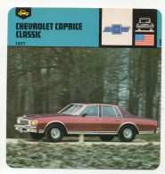 FICHE AUTOMOBILE - CHEVROLET CAPRICE CLASSIC - KFZ