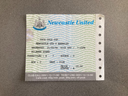 Newcastle United V Barnsley 1994-95 Match Ticket - Tickets & Toegangskaarten