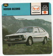 FICHE AUTOMOBILE - HONDA ACCORD - KFZ