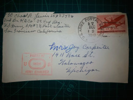 ÉTATS-UNIS, Enveloppe Circulant Avec Le Cachet Spécial "Army Examiner". Année 1943. - Used Stamps