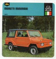 FICHE AUTOMOBILE - MORETTI MINIMAXI - Auto's