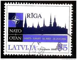 (!)  Latvia Lettland , Lettonia   - NATO Summit In Old City Riga, 2006.g.-  Used Stamp (0) - Militaria