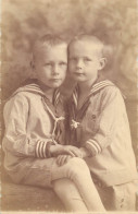 Annonymous Persons Souvenir Photo Social History Portraits & Scenes Children Navy Suits - Fotografía
