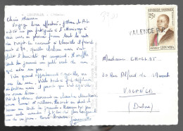 Griffe D'annulation "VALENCE R.P." Sur CP Gabonaise (9931) - Manual Postmarks