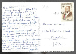 Griffe D'annulation "VALENCE R.P." Sur CP Gabonaise (GF3900) - Handstempel