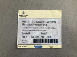 Newcastle United V West Bromwich Albion 2004-05 Match Ticket - Tickets - Entradas