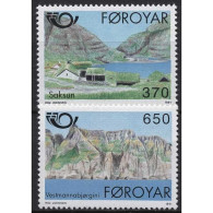 Färöer 1991 NORDEN: Tourismus 219/20 Postfrisch - Färöer Inseln