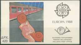 Griechenland 1988 EUROPA: Kommunikation, Transport MH 8 Postfrisch (C30873) - Postzegelboekjes