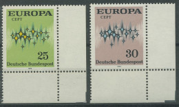 Bund 1972 Europa CEPT 716/17 Ecke 4 Unten Rechts Postfrisch (E281) - Ungebraucht