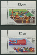 Bund 1986 Sporthilfe Leichtathletik-EM, Bob-WM 1269/70 Ecke 1 Postfrisch (E1418) - Unused Stamps