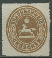 Braunschweig 1865 Wappen Im Senkrechten Oval 20 Mit Falz - Brunswick