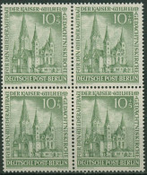 Berlin 1953 Kaiser-Wilhelm-Gedächtniskirche 107 4er-Block Postfrisch - Nuevos