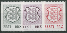 Estland 1992 Freimarken Staatswappen 192/94 Postfrisch - Estonie