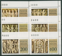 Vatikan 1977 Vatikanisches Museum Reliefs Sarkophage 711/16 Ecke Postfrisch - Unused Stamps