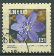 Estland 2006 Freimarke Blumen Leberblümchen 558 Gestempelt - Estonia