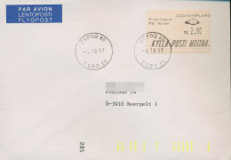 Finnland Automatenmarke 1991 Ersttagsbrief ATM 10.1 Z 6 FDC (X80572) - Vignette [ATM]