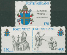 Vatikan 1979 Papst Johannes Paul II. Wappen 736/38 Postfrisch - Nuovi