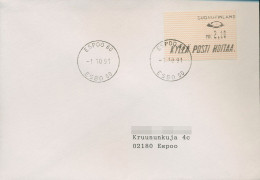 Finnland Automatenmarke 1991 Ersttagsbrief ATM 10.1 Z 1 FDC (X80570) - Viñetas De Franqueo [ATM]