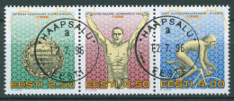 Estland 1996 Olympia Sommerspiele Atlanta Blockeinzelmarken 276/78 Gestempelt - Estland