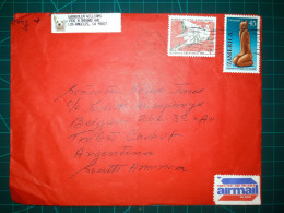 ÉTATS-UNIS, Enveloppe Envoyée à Trelew, Province De Chubut, République D'Argentine. Variété De Timbres Postaux (figurine - Gebraucht