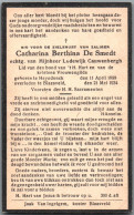 Bidprentje Heindonk - De Smedt Catharina Bertina (1899-1934) - Images Religieuses