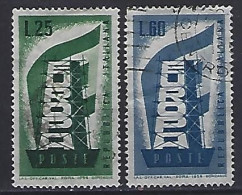 Italy 1956  Europa (o) Mi.973-974 - 1946-60: Oblitérés