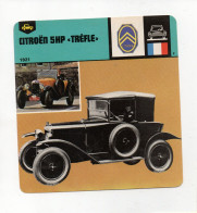 FICHE AUTOMOBILE - CITROËN 5HP "TREFLE" - Coches