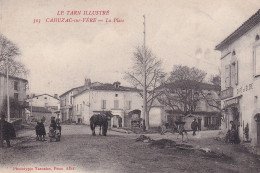 Cahuzac Sur Vère (81 Tarn) La Place - Café Du Globe Galou - Phototypie Tarnaise Poux N° 303 - Other & Unclassified