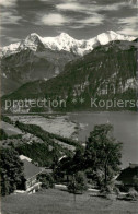 13758313 Beatenberg BE Kirche Mit Thunersee Eiger Moench Jungfrau  - Otros & Sin Clasificación