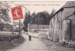 Maffliers (95 Val D'Oise) Entrée Du Village La Vielle Ferme - Coll. A. Vast Circulée 1908 - Maffliers