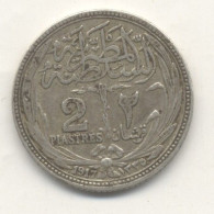 2 PIASTRES 1917    ARGENT - Egitto