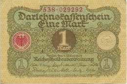 Duitsland - Darlehnskassenschein Eine Mark - 1920 - Administración De La Deuda