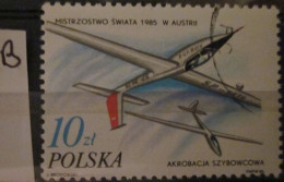 POLAND ~ 1986 ~ S.G. NUMBERS S.G. 3056. ~ 'LOT B' ~ GLIDERS ~ VFU #03534 - Oblitérés