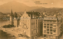 13756644 Luzern Vierwaldstaettersee Schwanenplatz Und Pilatus Luzern Vierwaldsta - Autres & Non Classés