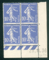 Lot 3929 France Coin Daté N°279 Semeuse (**) - 1930-1939