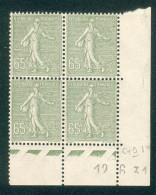 Lot Z078 France Coin Daté Semeuses N°234 (**) - 1930-1939
