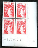 Lot C839 France Coin Daté Sabine N°2059 (**) - 1980-1989