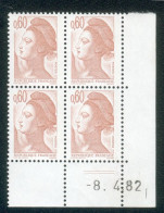 Lot B404 France Coin Daté Liberté N°2239 (**) - 1980-1989